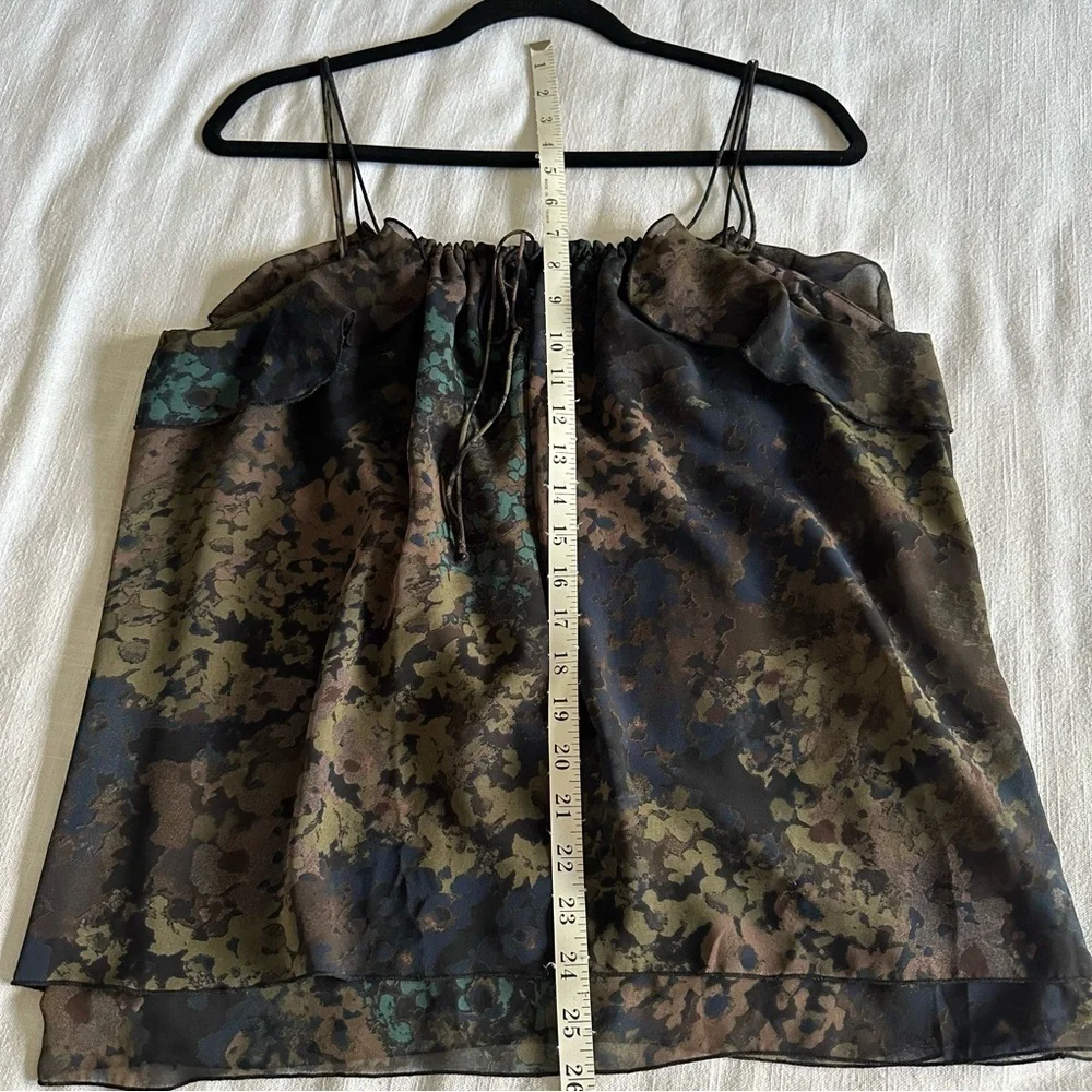 Express Top Womens Large Sheer Chiffon Ruffle Sleeveless Tank Whimsigoth - Picture 3 of 10